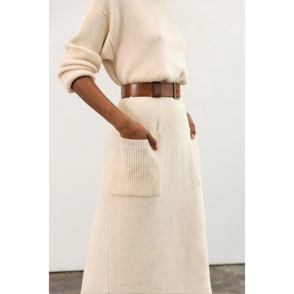 Mara Hoffman Maxi Off-White Elsa Sweater Dress - Picture 4 of 8